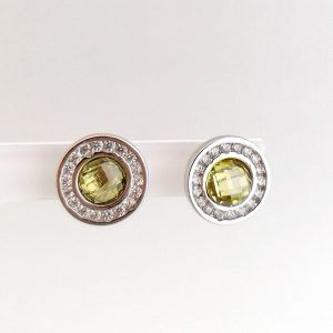 PENDIENTE PLATA Y PERLA CIERRE OMEGA