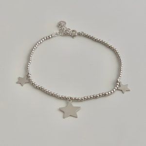 pulsera estrellas plateadas