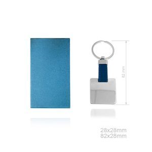 Llavero acero cuadrado