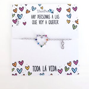 Pulsera corazón multicolor. REF. PUL2106