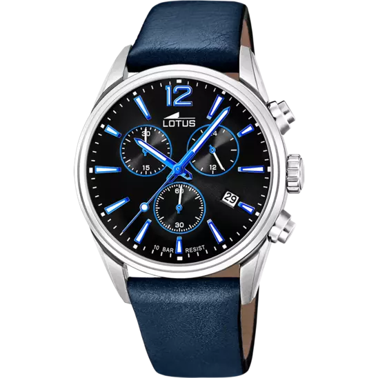 RELOJ DE HOMBRE LOTUS CHRONO CON ESFERA NEGRA 18691/6