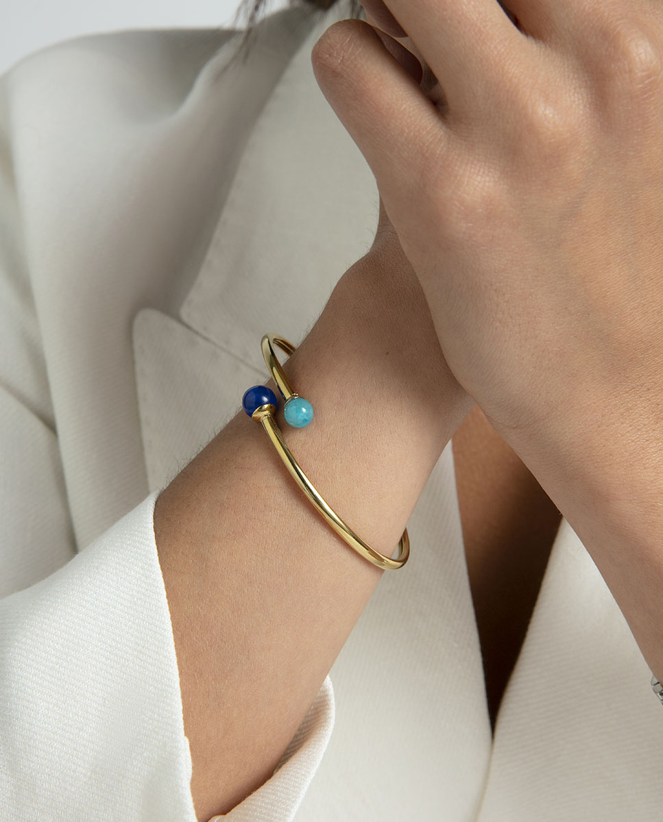 PULSERA ACERO IP DORADO PIEDRA NATURAL 14275P01013 - Imagen 2