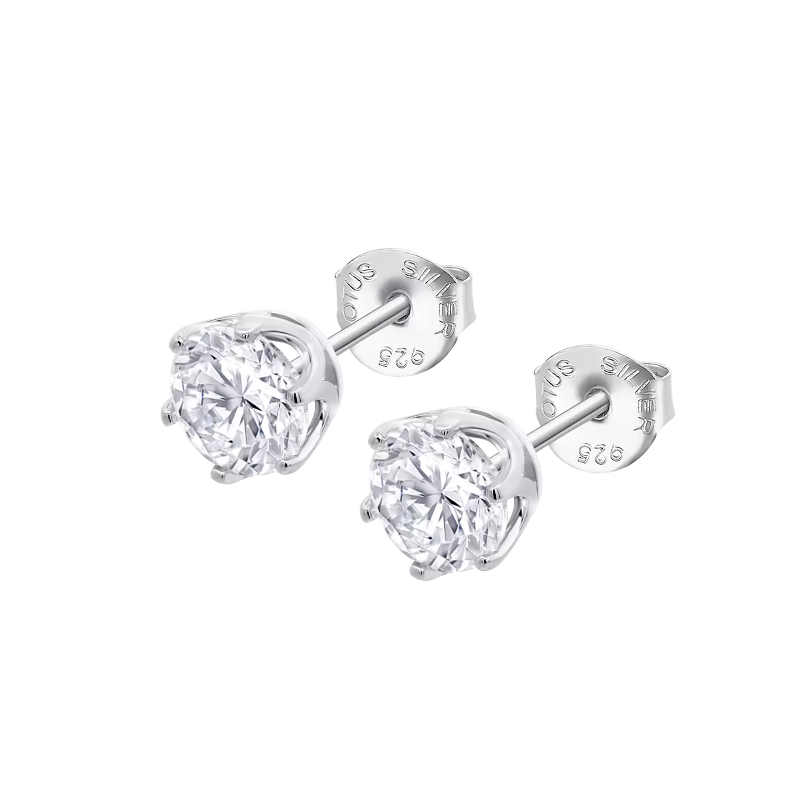 PENDIENTES SOLITARIO LOTUS SILVER LP3716-4/1 PLATA, MUJER