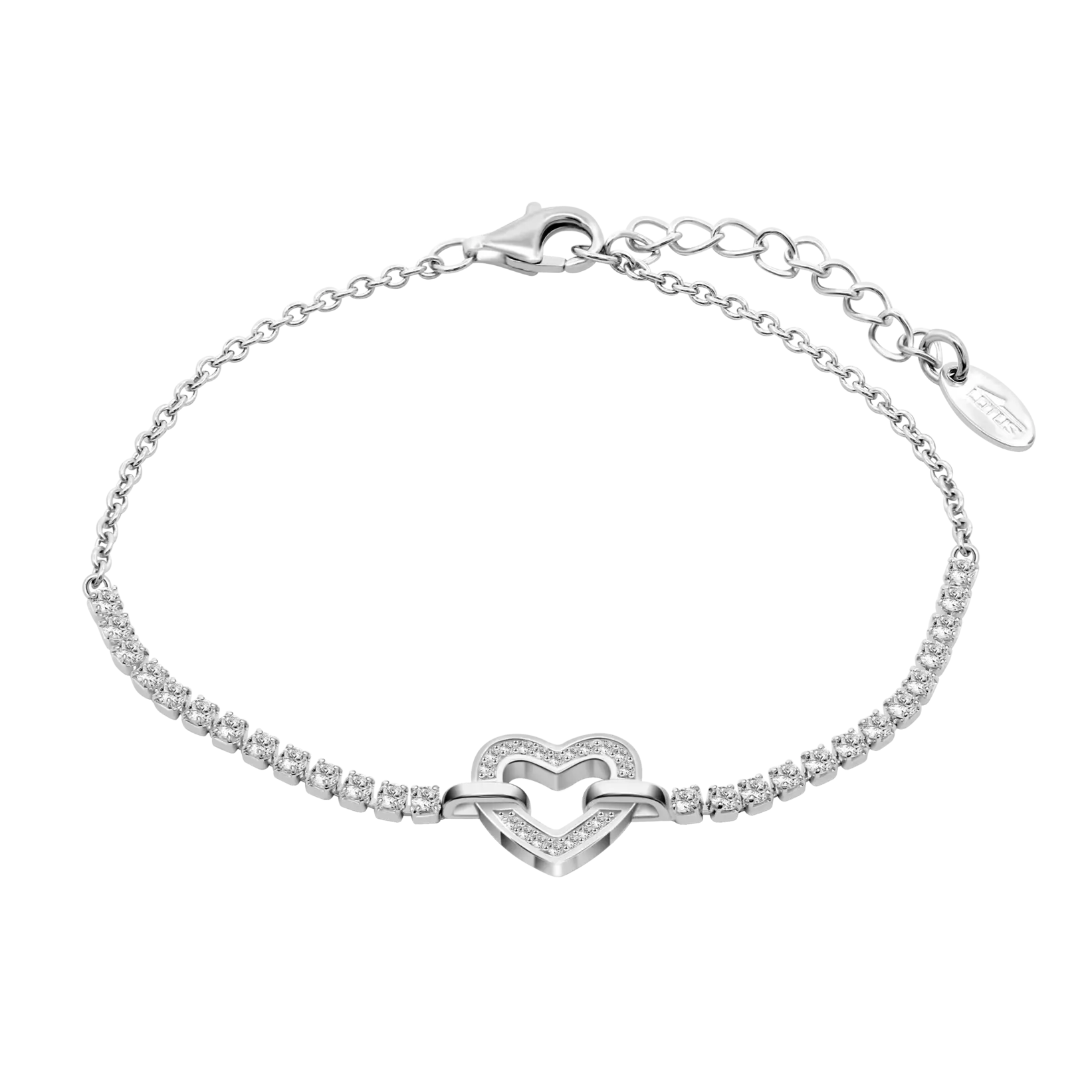 PULSERA CORAZÓN LOTUS SILVER LP3724-2/1 PLATA, MUJER