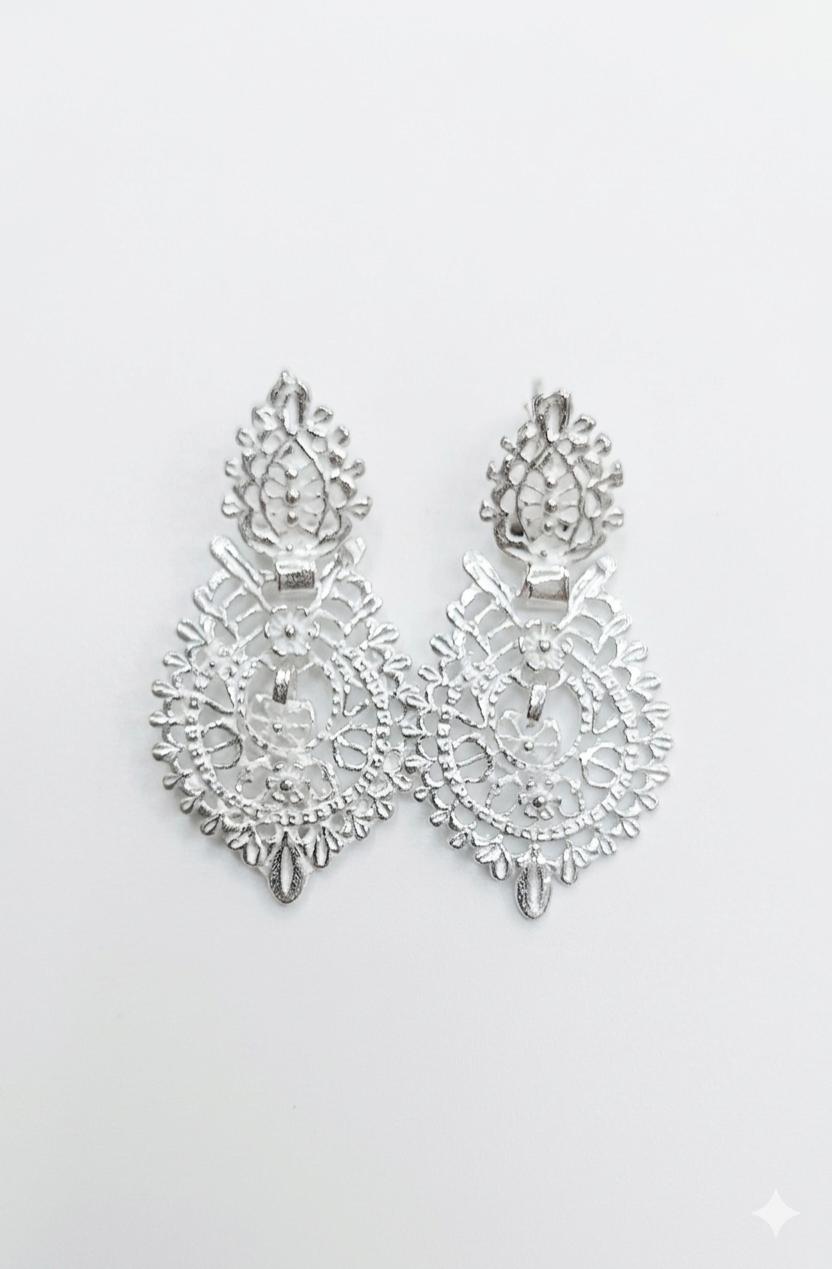 Pendientes reloj plateado Nº2