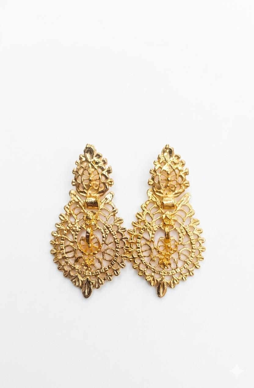 Pendientes reloj dorados Nº2